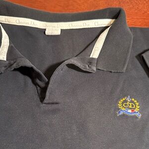 Dior Men’s Black Polo Shirt with Crest